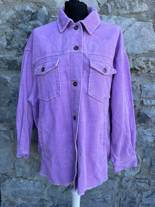 Lavender cord overshirt uk 10-12