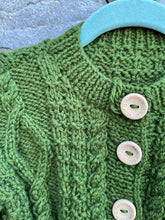 Load image into Gallery viewer, Green Aran style cardigan   18m (86cm)
