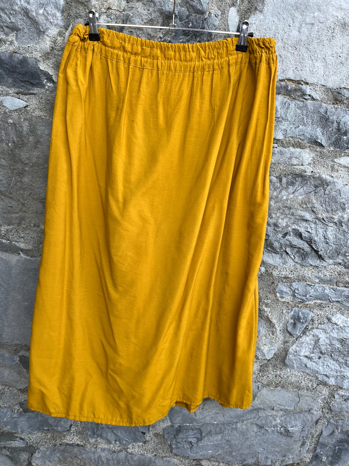 80s mustard skirt uk 12-14