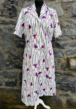 Load image into Gallery viewer, 80s pink floral pattern dress uk 10-12

