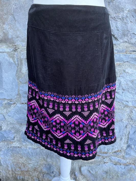 Embroidered cord skirt   uk 10