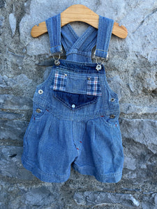 80s checked dungarees   12-18m (80-86cm)
