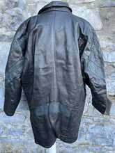 Load image into Gallery viewer, 80s leather long jacket uk 12
