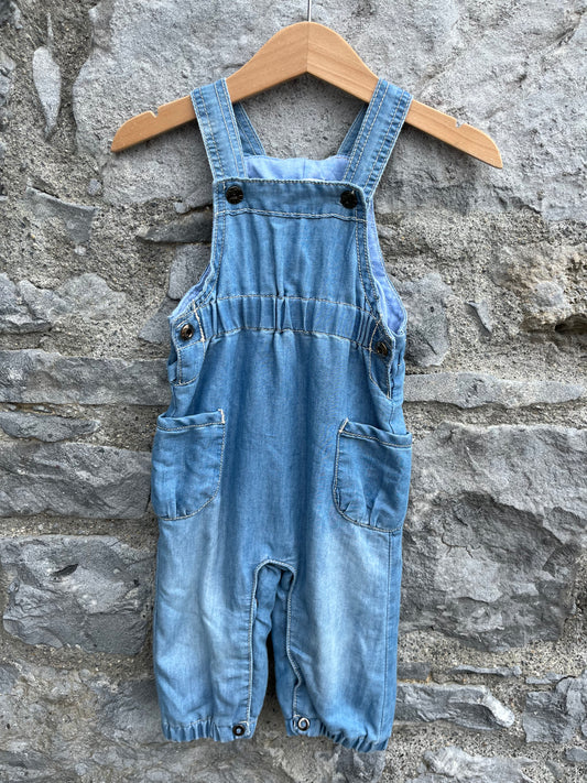 Light denim dungarees   3-6m (62-68cm)