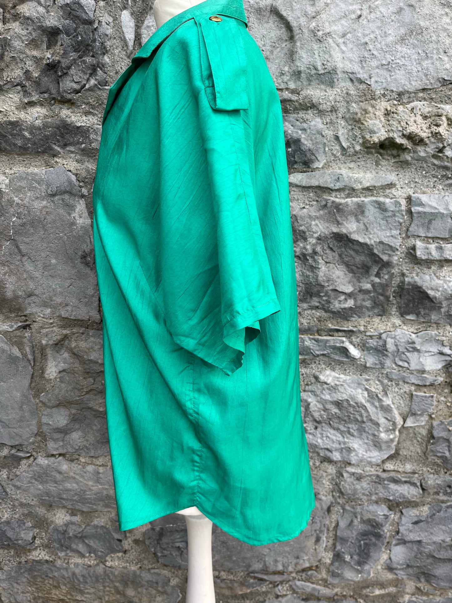 C&A 80s green shirt  uk 10-12