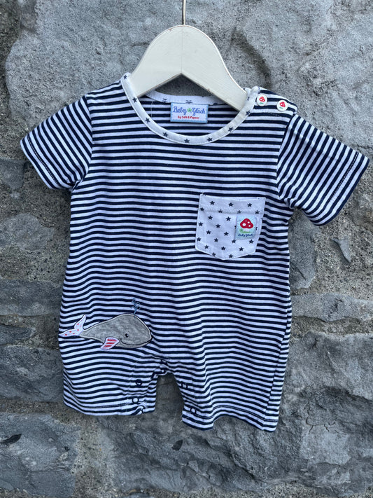 Stripy rompers   0-3m (56-62cm)