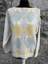Load image into Gallery viewer, 80s pastels diamond jumper uk 12-14

