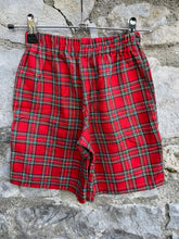 Load image into Gallery viewer, 80s red tartan shorts    5-6y (110-116cm)
