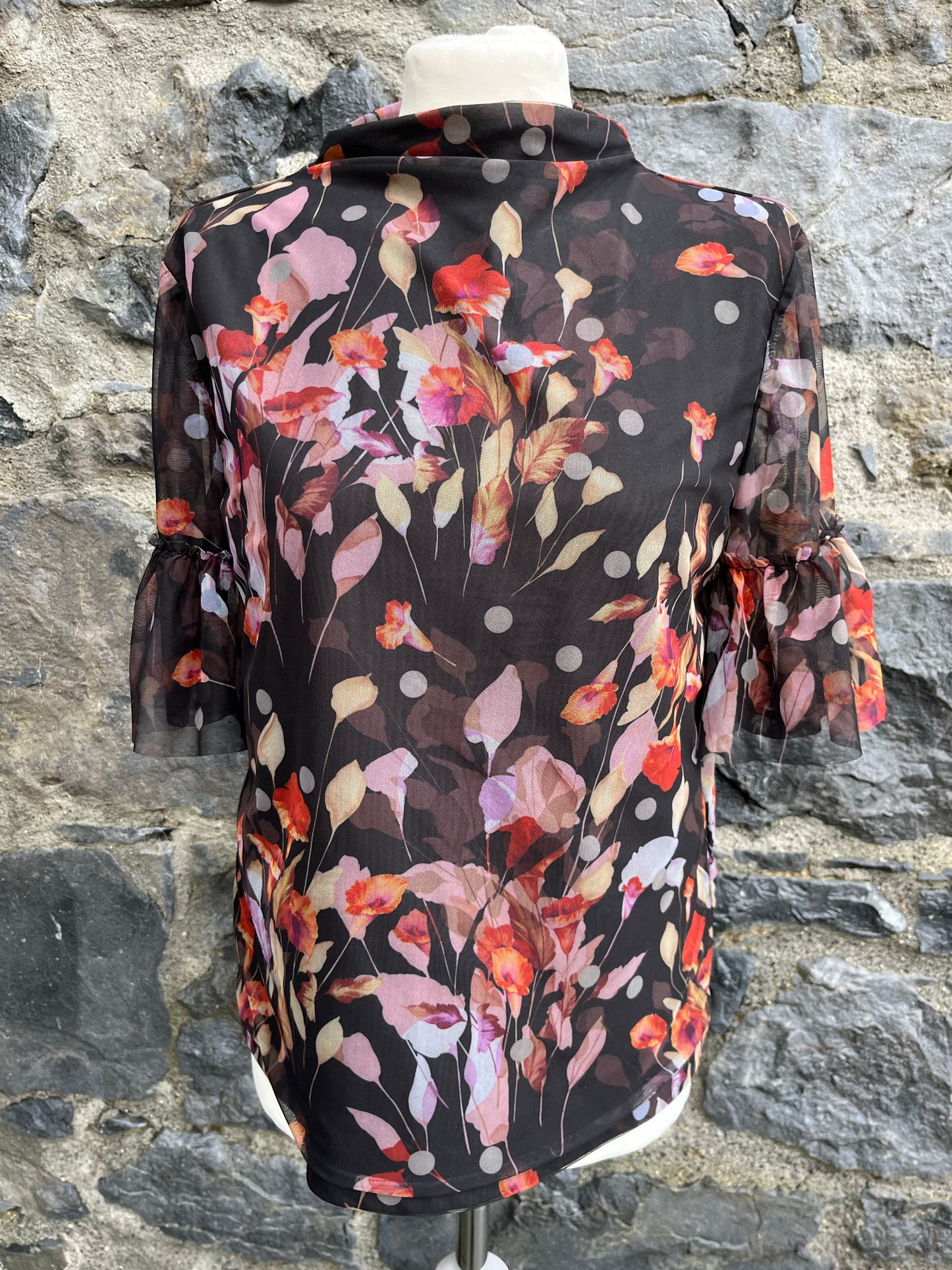 Floral sheer top  uk 12