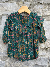 Load image into Gallery viewer, Green floral dress  12-18m (80-86cm)
