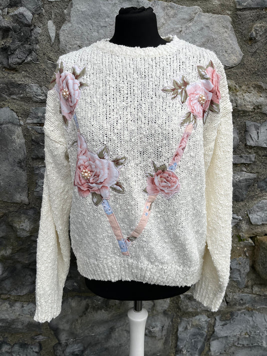 80s roses jumper uk 10-12