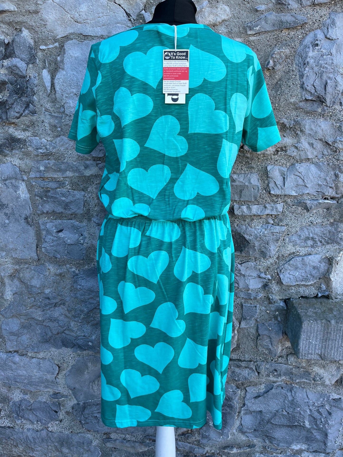 Green hearts dress   uk 8-10