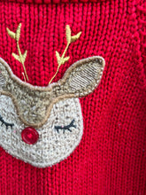 Load image into Gallery viewer, Reindeer knit pinafore   9-12m (74-80cm)
