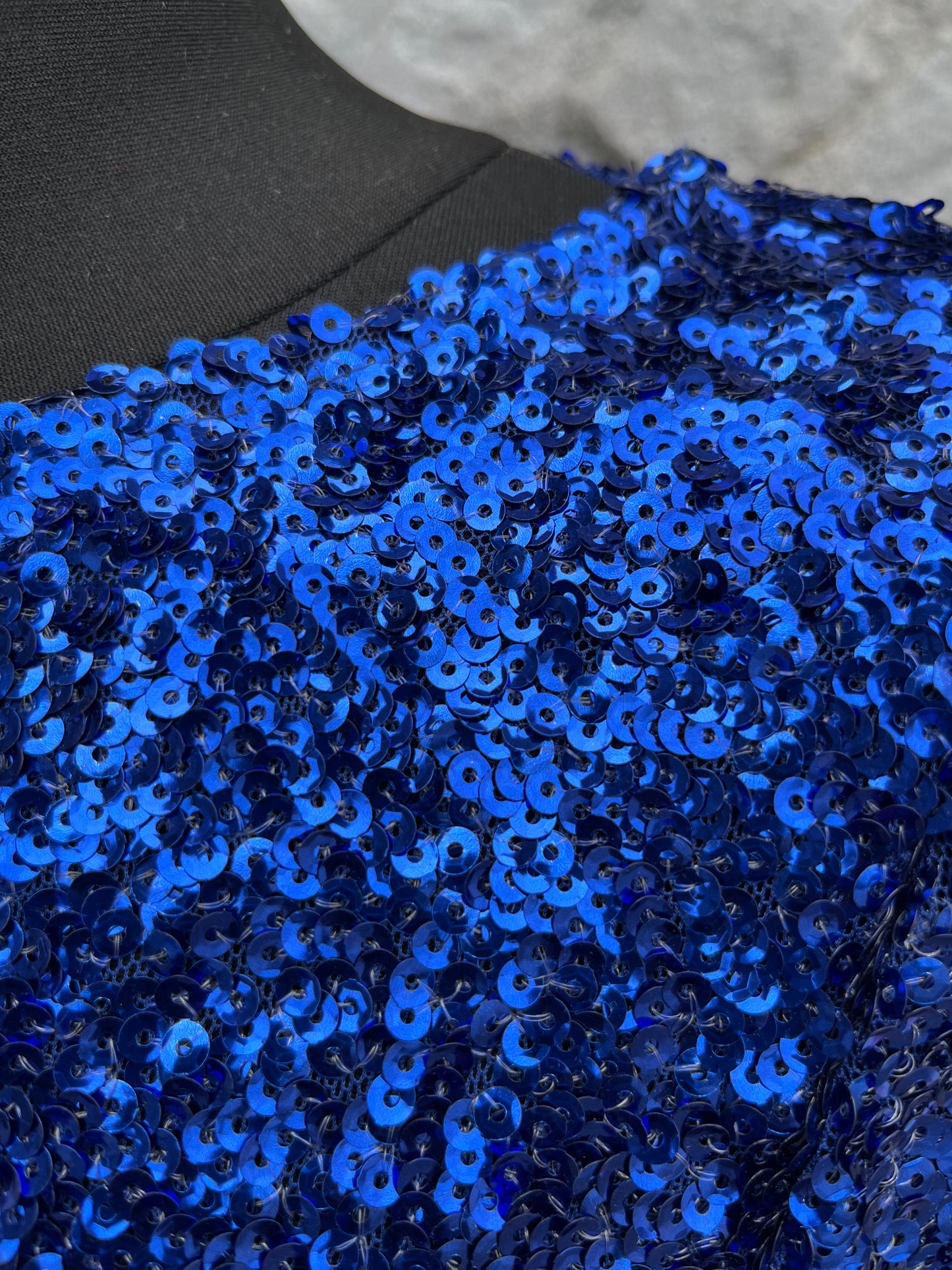 Blue sequin top uk 10