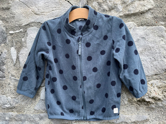 Grey dots fleece  9-12m (74-80cm)