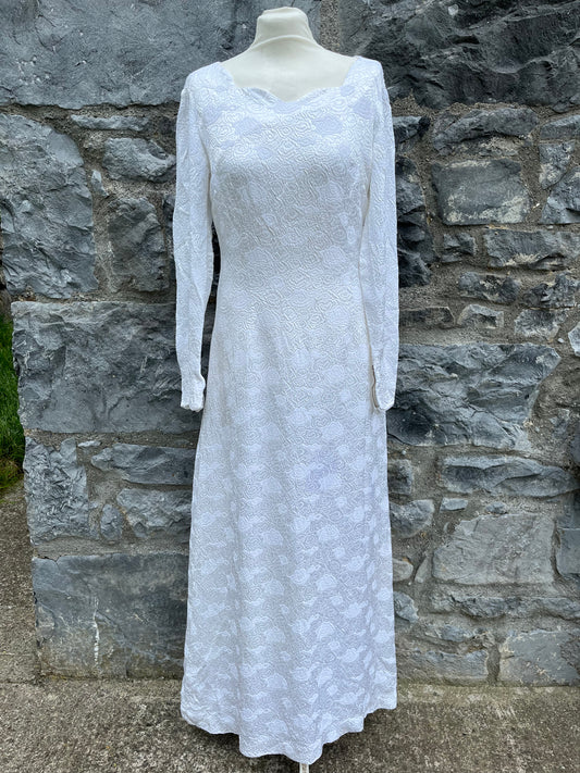 60s white maxi dress uk 8-10