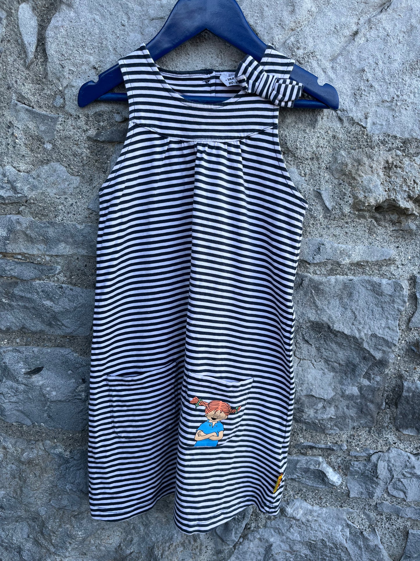 Stripy Pippi pinafore    5-6y (110-116cm)