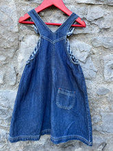 Load image into Gallery viewer, Noughties denim pinafore   18-24m (86-92cm)
