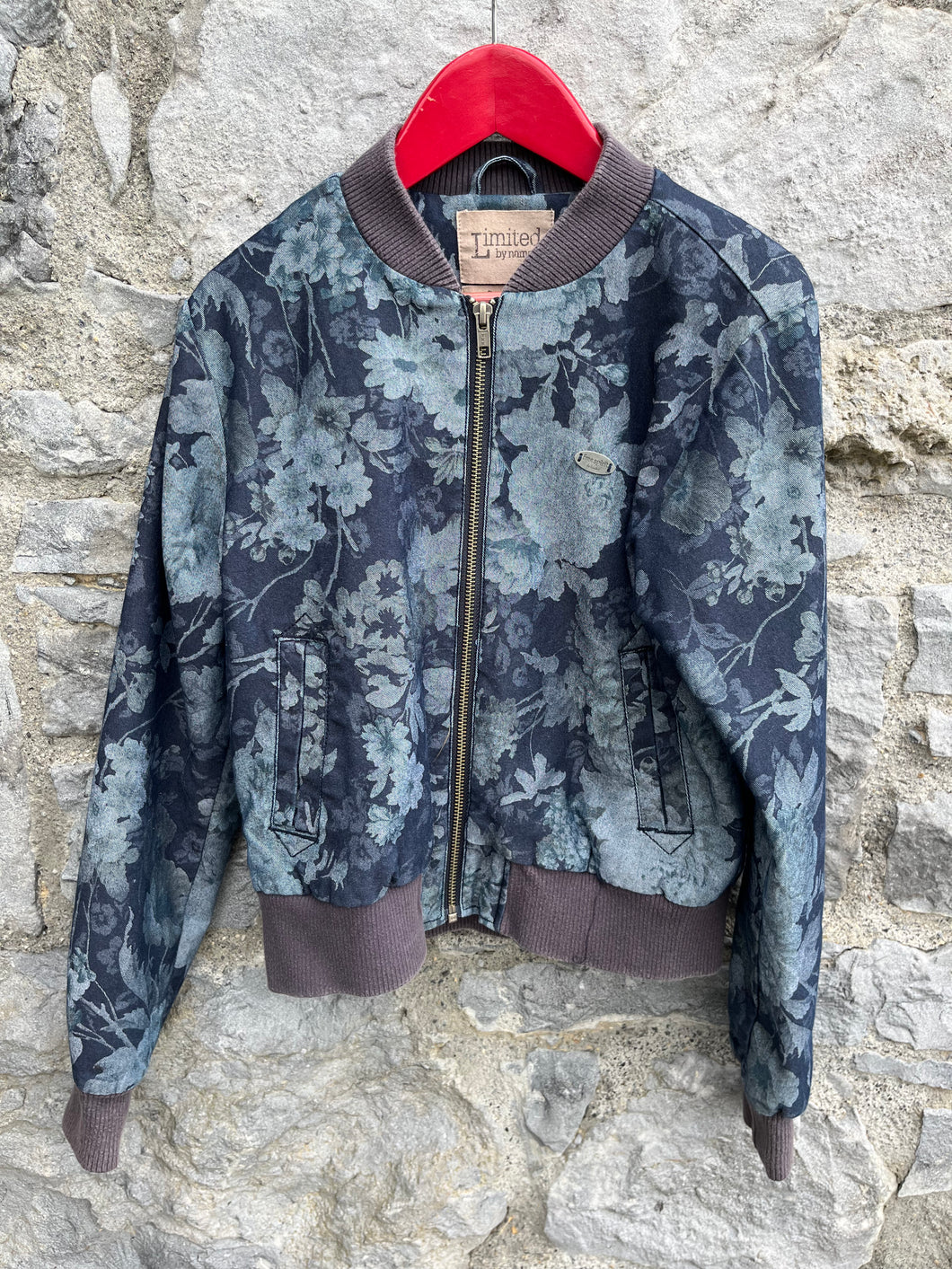 Navy floral jacket   12y (152cm)
