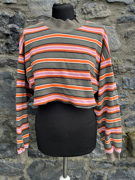 Stripy cropped sweatshirt uk 8-12