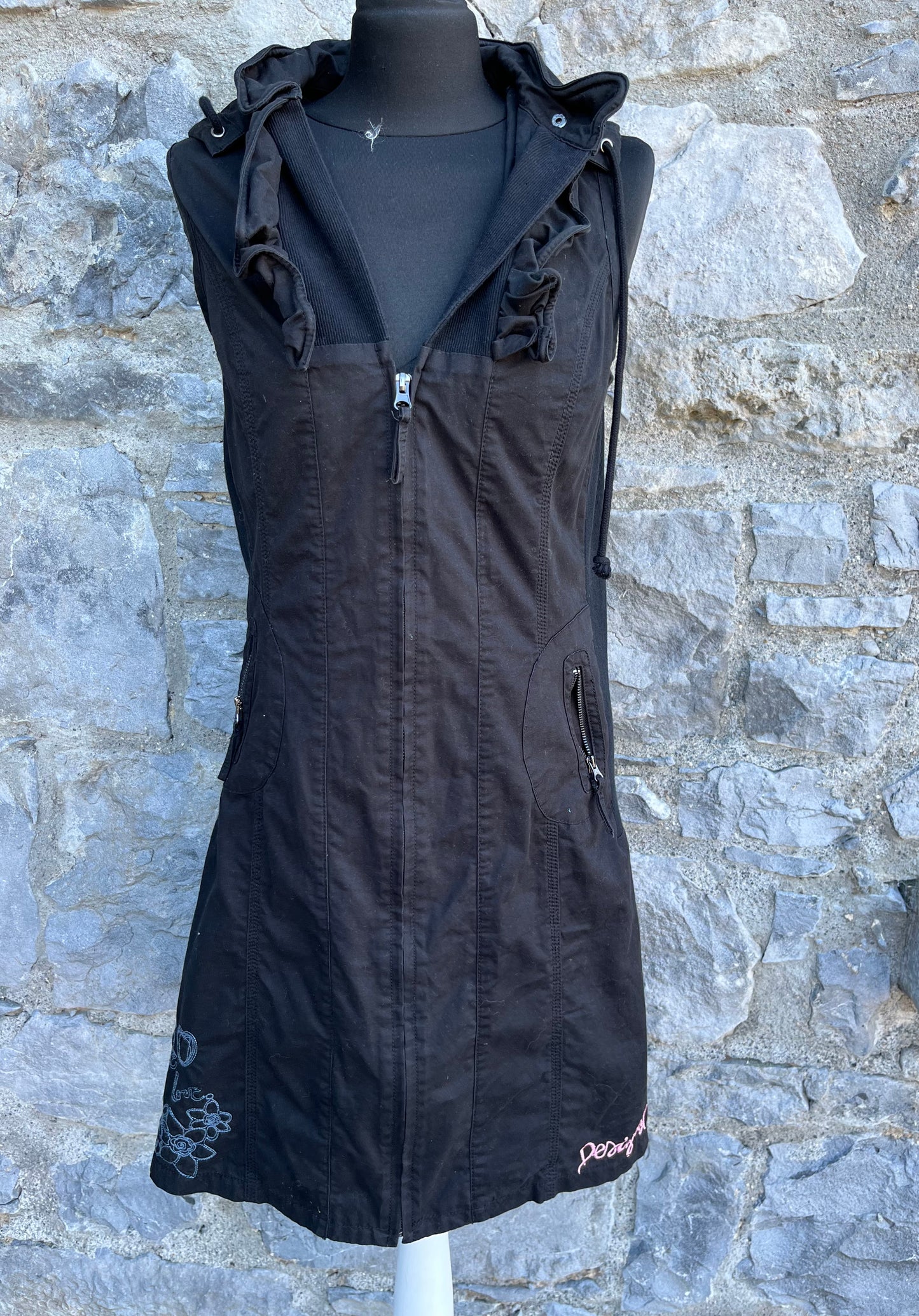 Black hooded dress uk 10-12