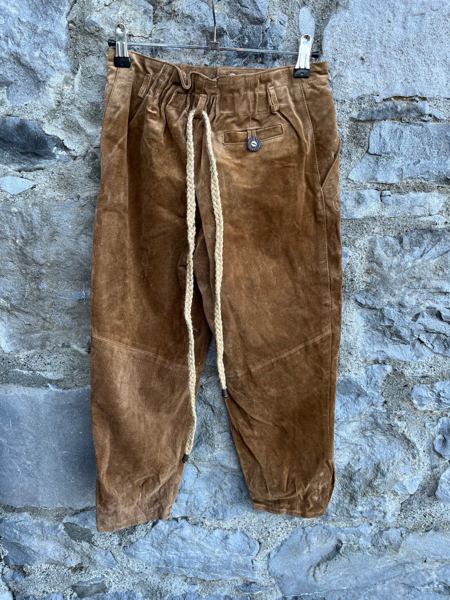 Brown suede pants  8-9y (128-134cm)