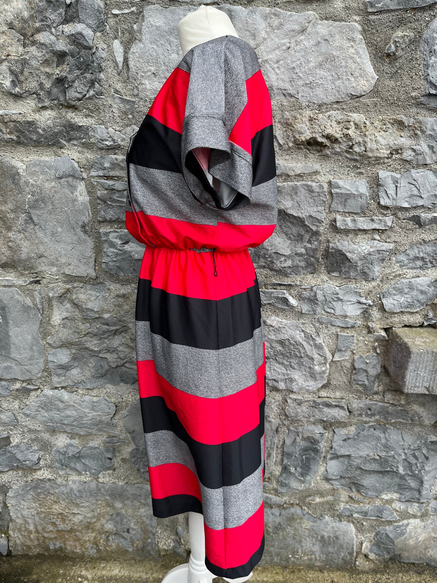 Red&grey stripy dress  uk 8-10