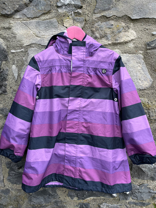 Purple stripy raincoat  4-5y (104-110cm)