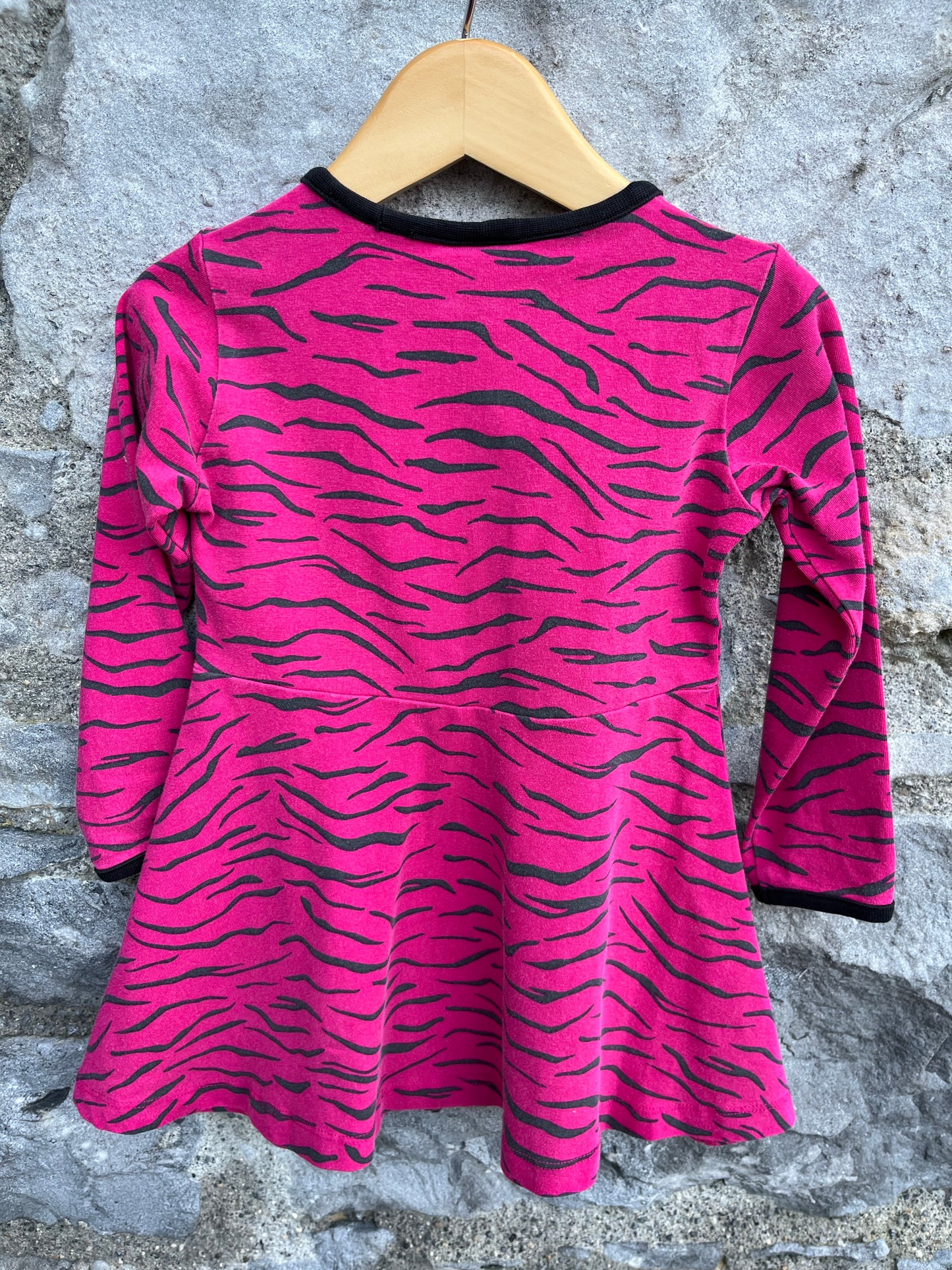 Pink zebra skater dress  12-18m (80-86cm)