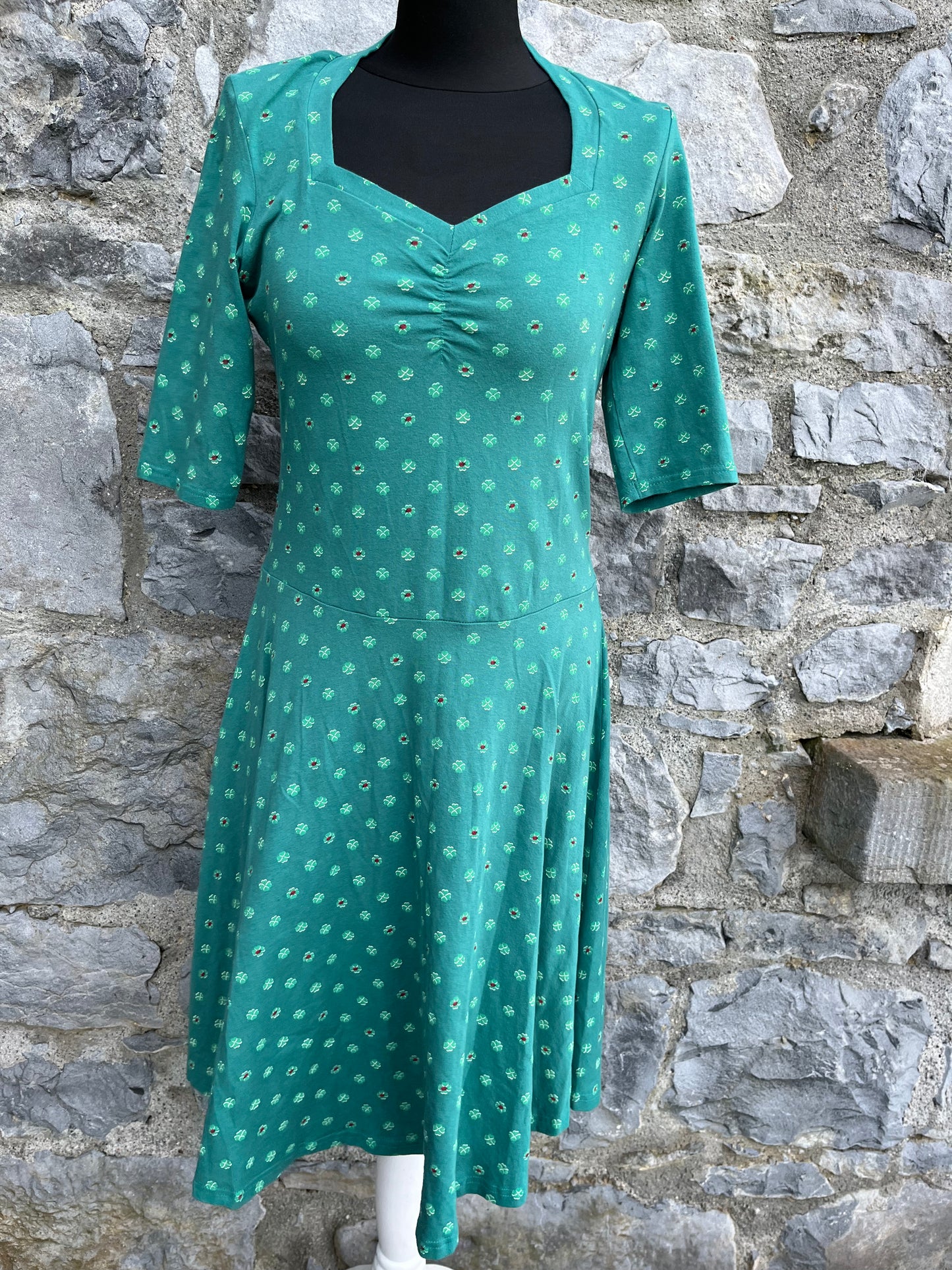 Green clover dress uk 10