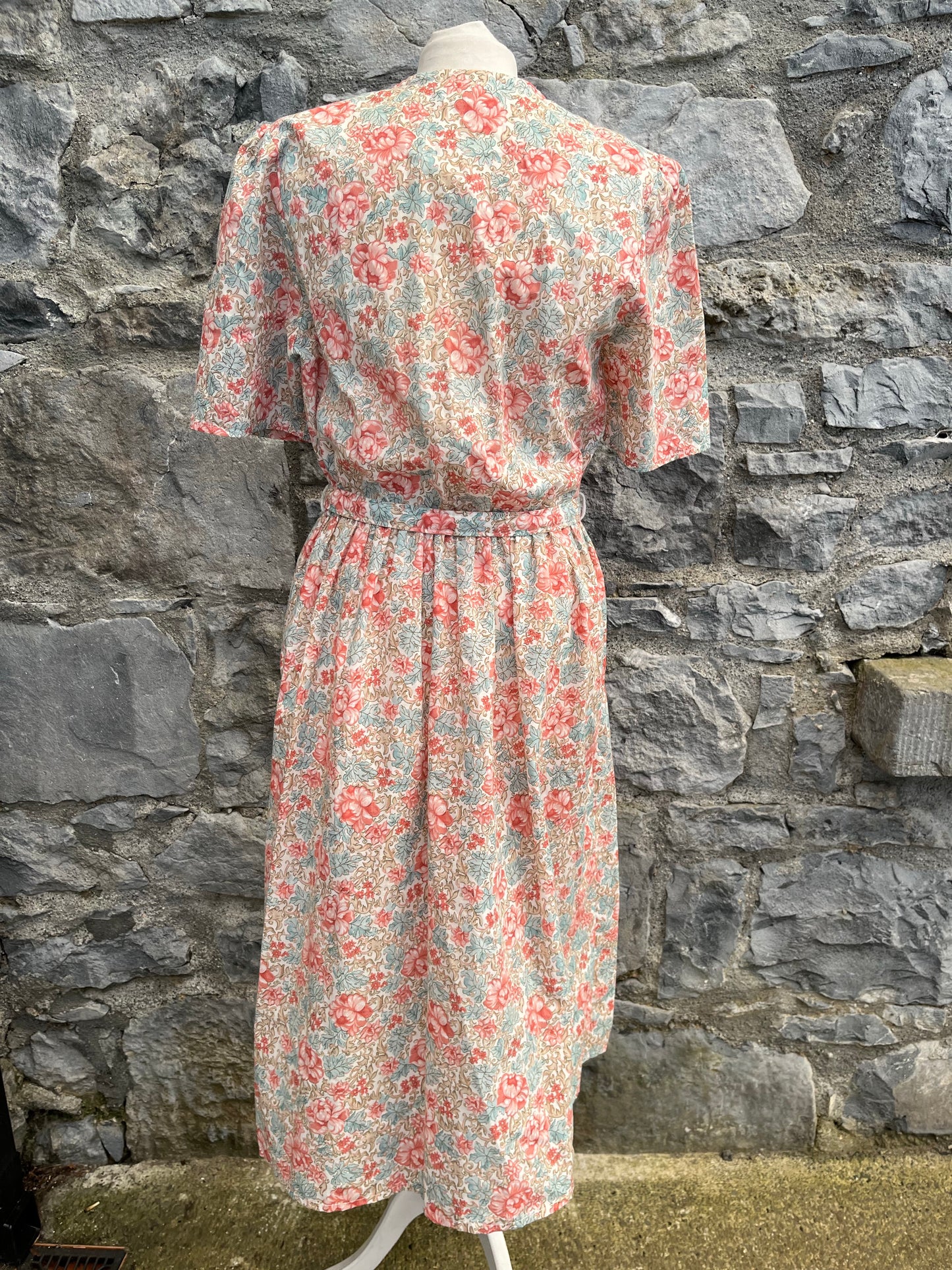 80s floral dress uk 8-10