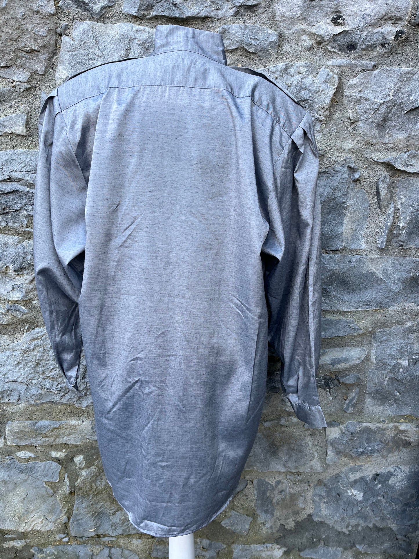 80s silver shirt uk 12-14