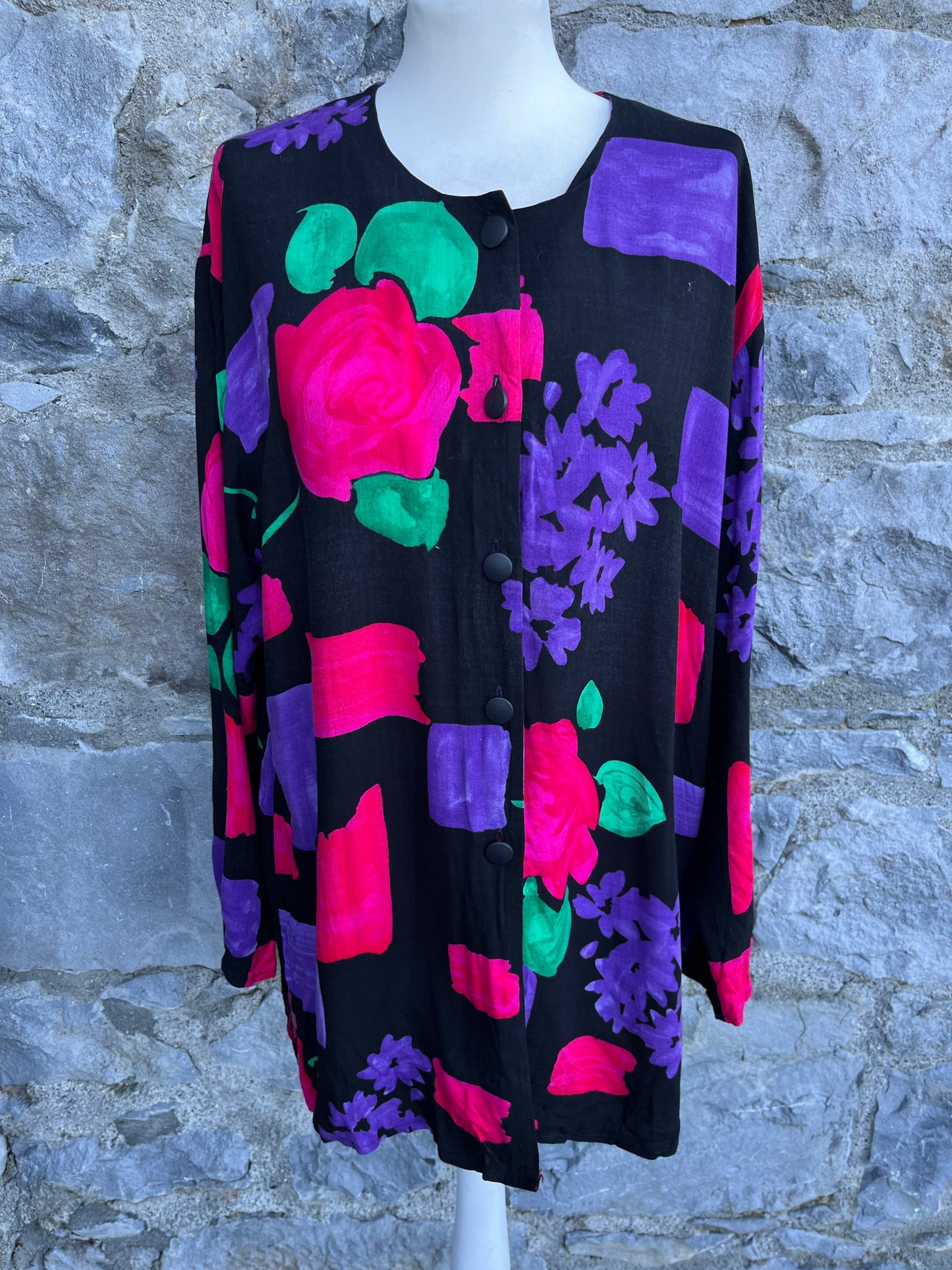 80s roses tunic uk 10-12