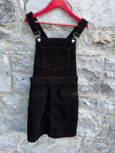 Load image into Gallery viewer, Black cord pinafore uk 4-6
