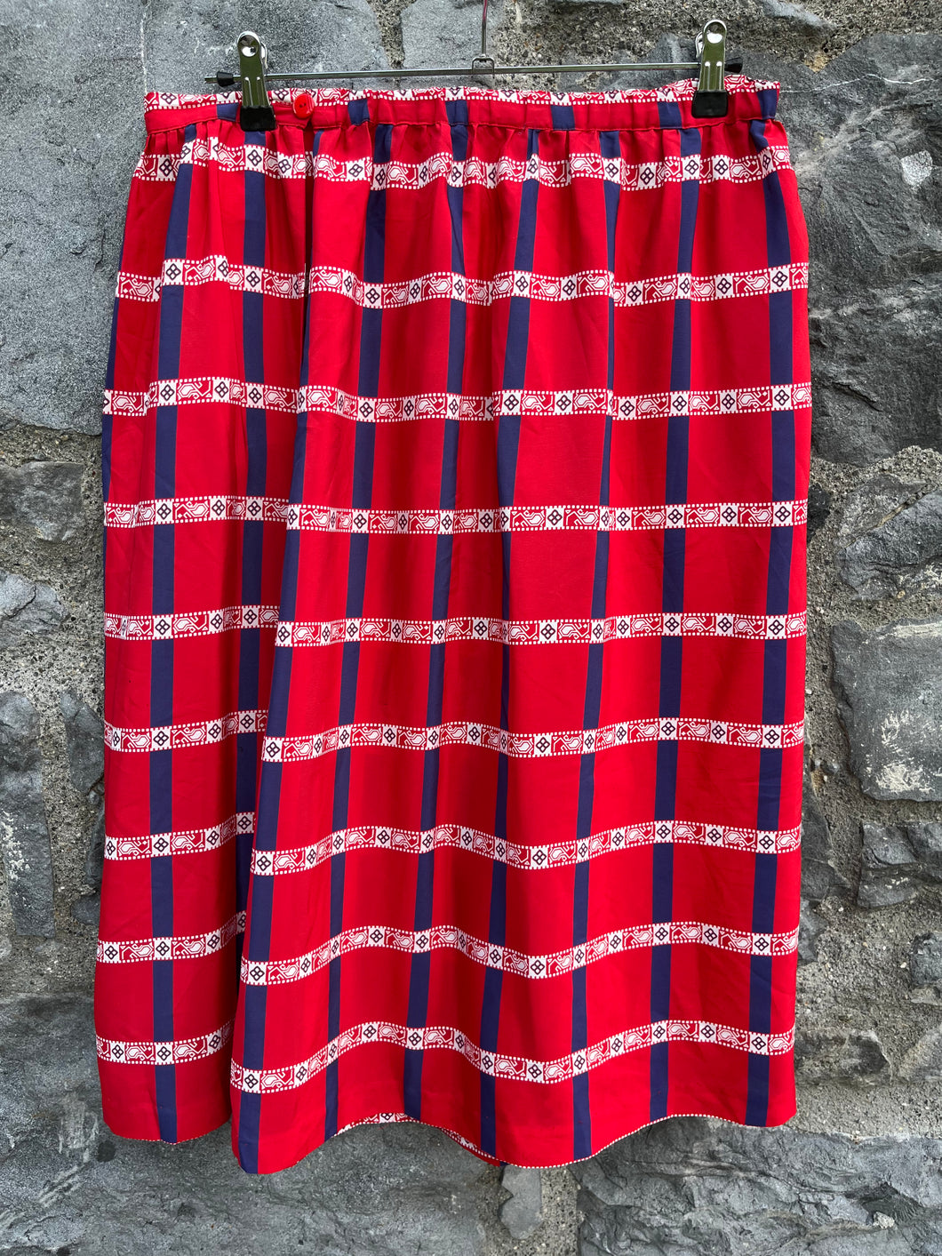 Red stripy skirt 12-14