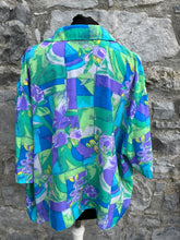 Load image into Gallery viewer, 80s purple&amp;green shirt uk 16-20
