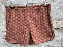 Load image into Gallery viewer, Brown pointelle shorts  uk 8-10
