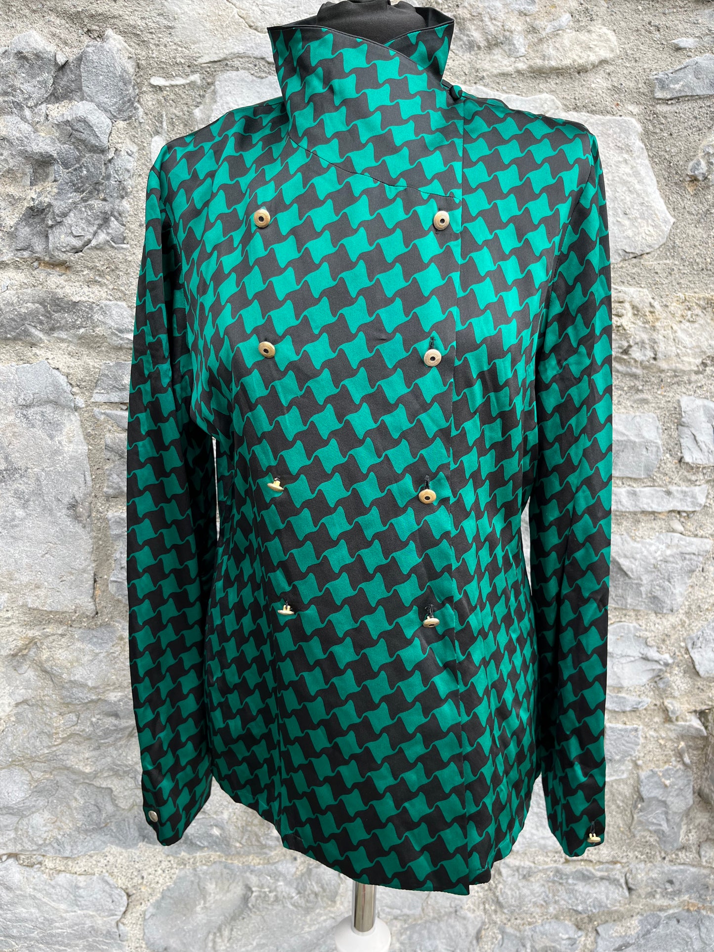 Green houndstooth shirt uk 8-10