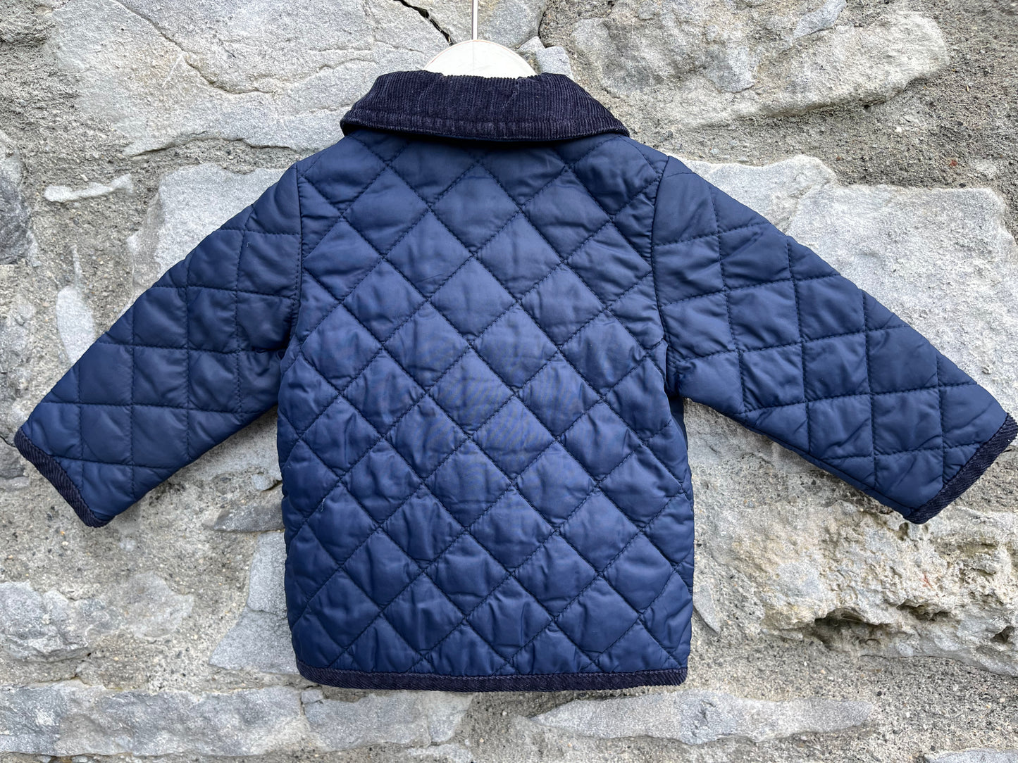 Navy quilted jacket  3-6m (62-68cm)