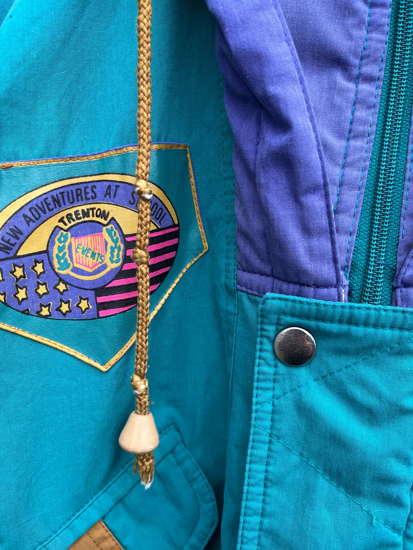 80s purple&teal jacket   8-9y (128-134cm)