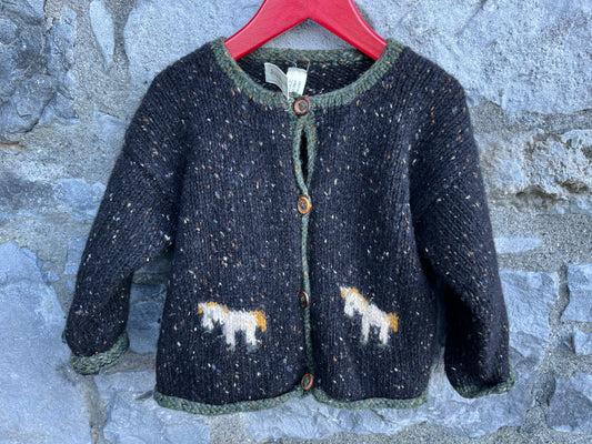 Charcoal melange cardigan  3-4y (98-104cm)