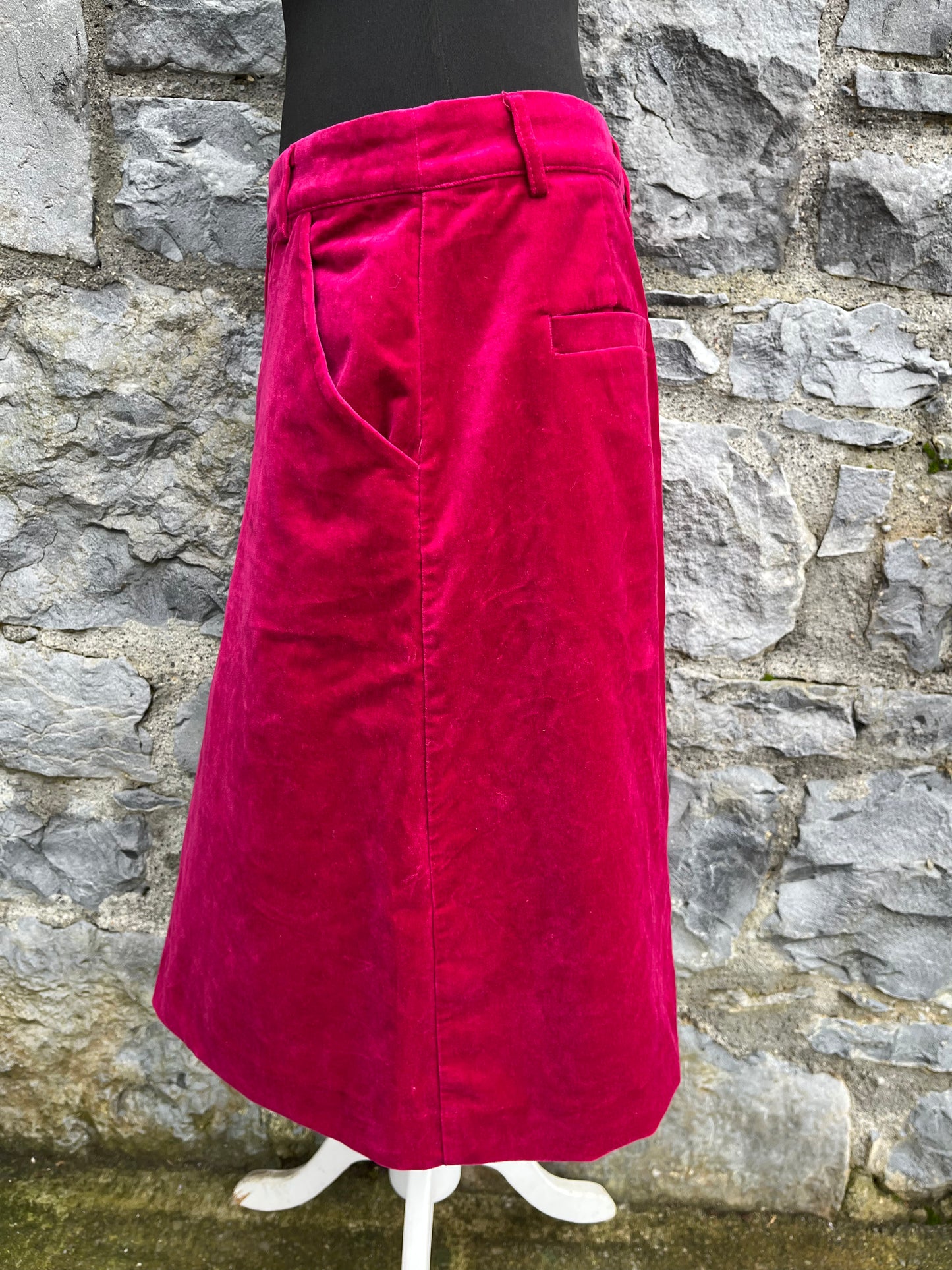 Velvet fuchsia skirt uk 12-14