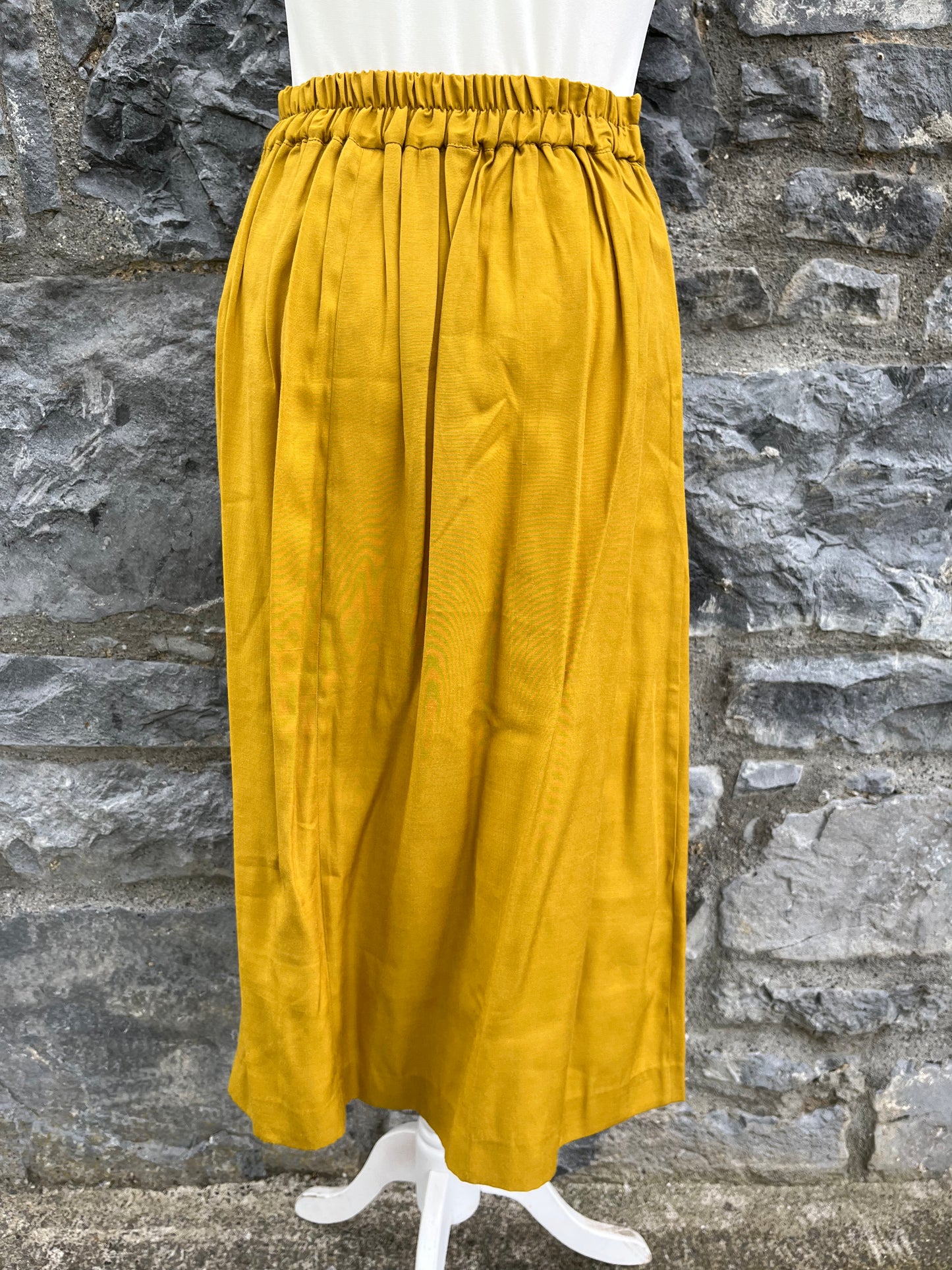 80s mustard skirt uk 6-8