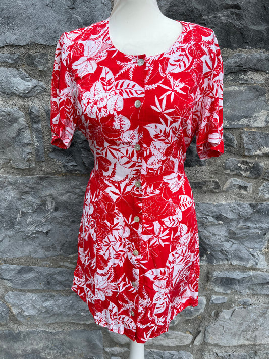 Red floral tunic uk 10