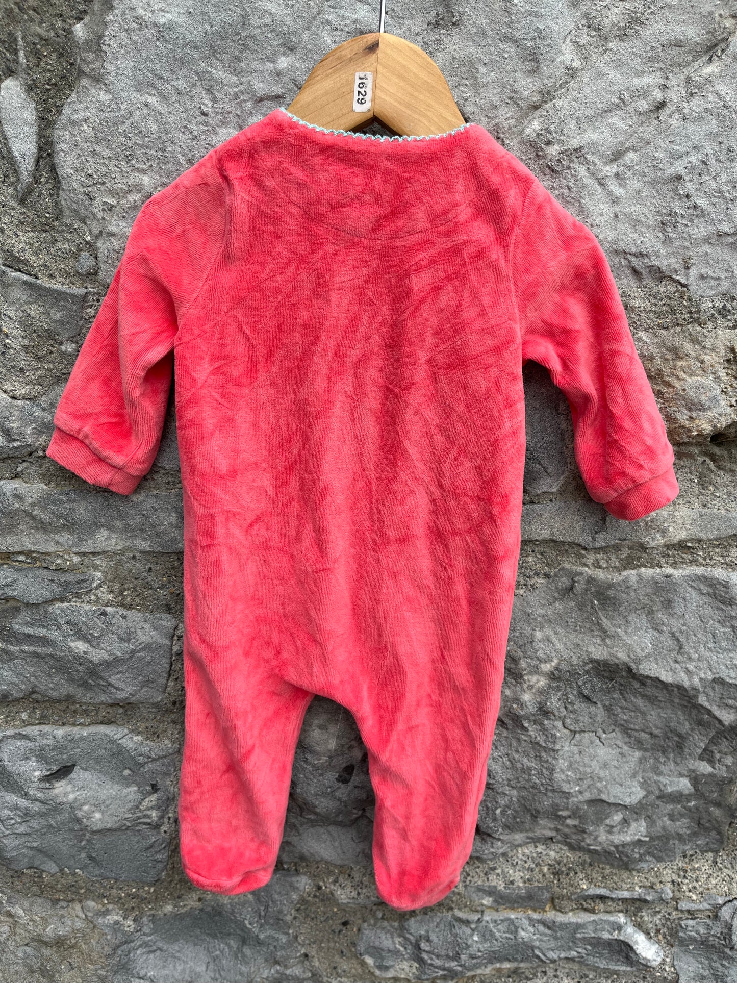 Bunny velour onesie  0-3m (56-62cm)