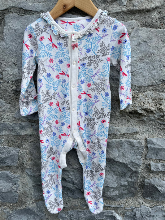 Dragonfly&flowers onesie    3-6m (62-68cm)