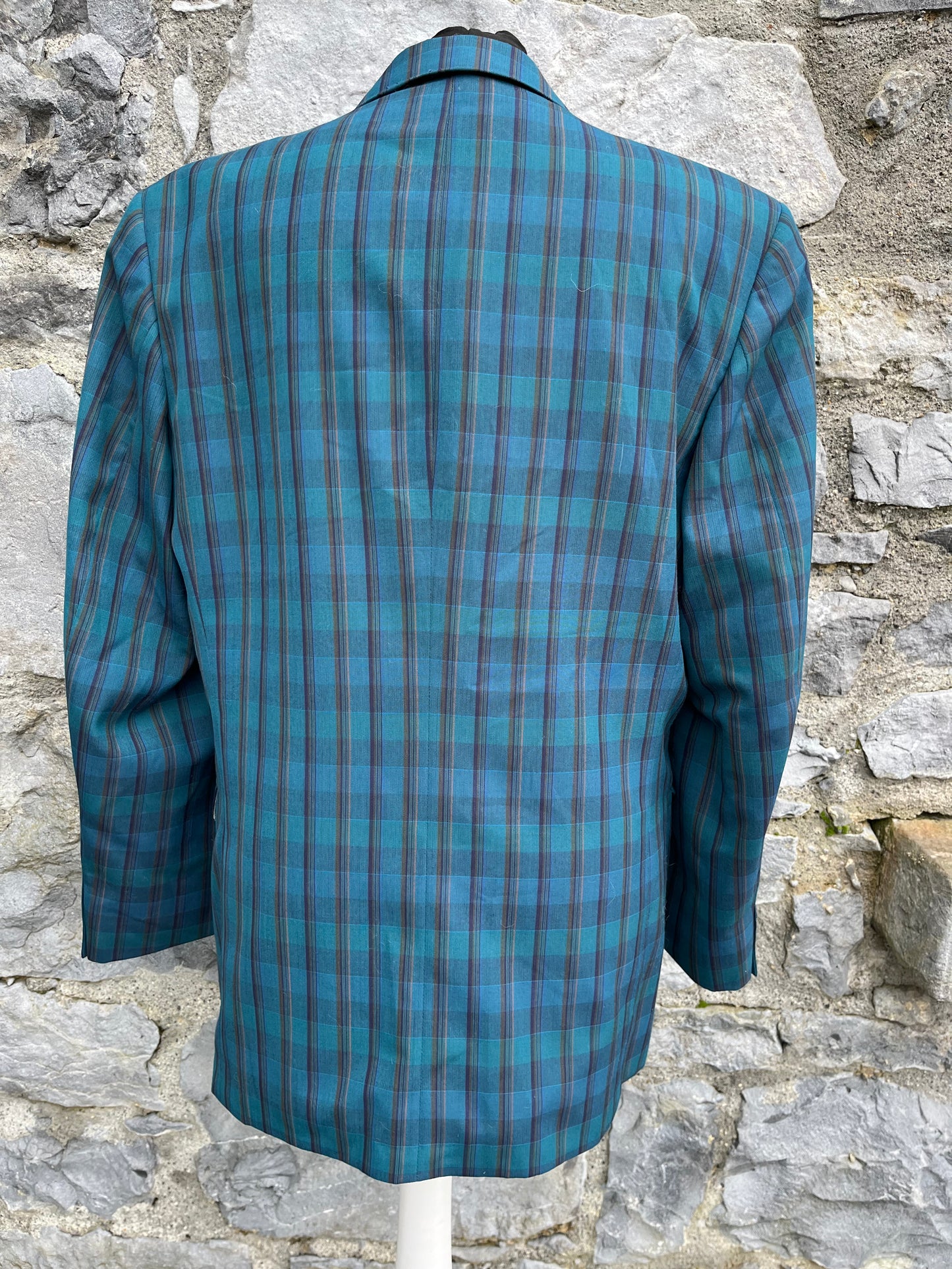 80s green check jacket Small