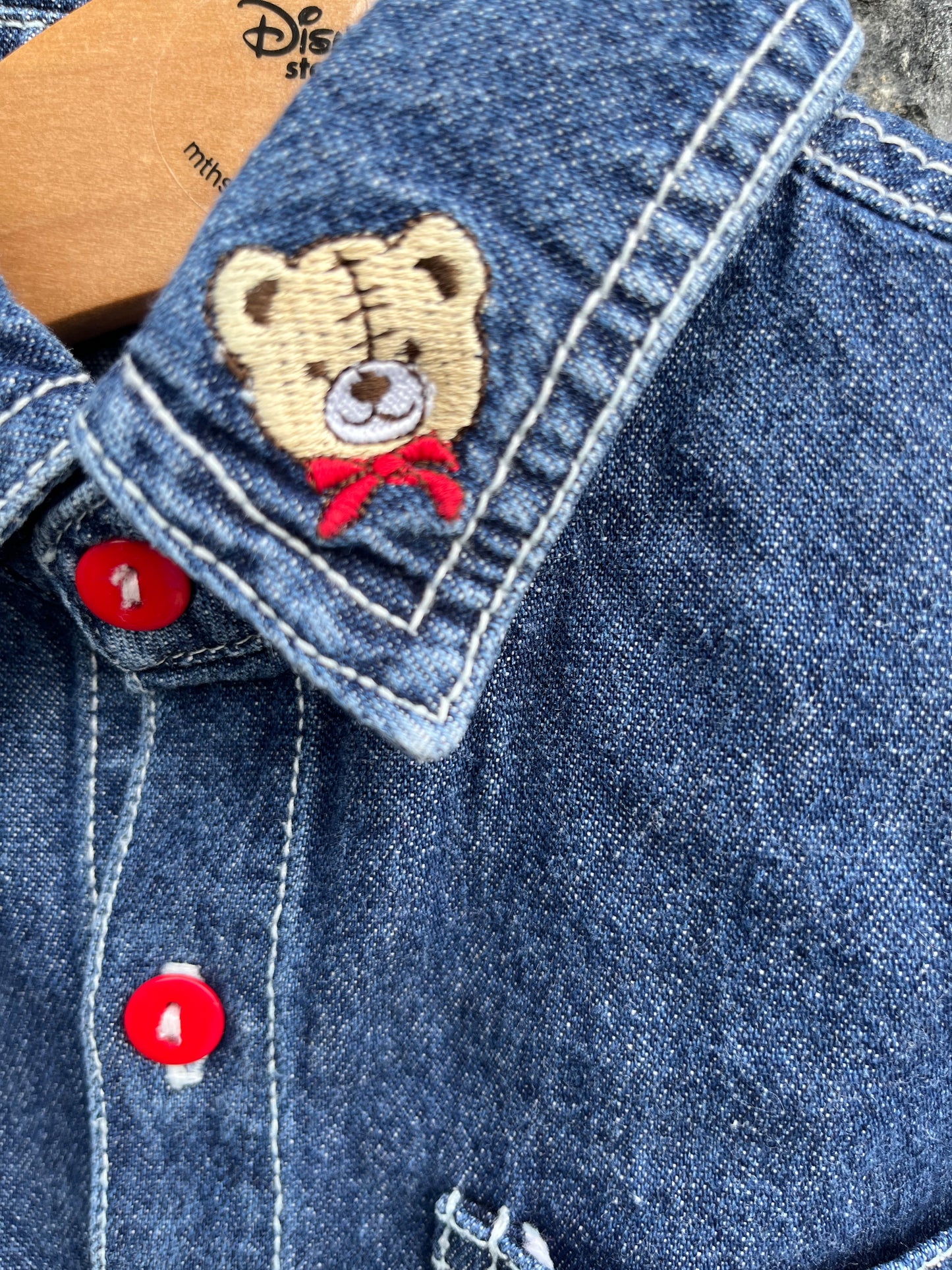 Denim teddy shirt  12m (80cm)