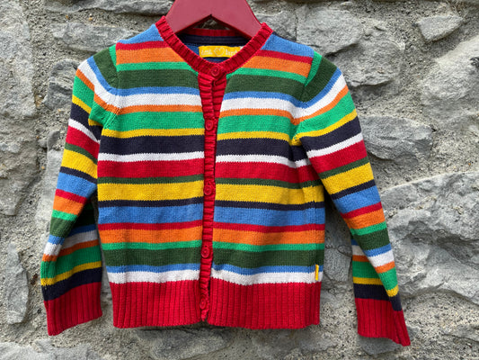 Rainbow stripes cardigan   12-18m (80-86cm)