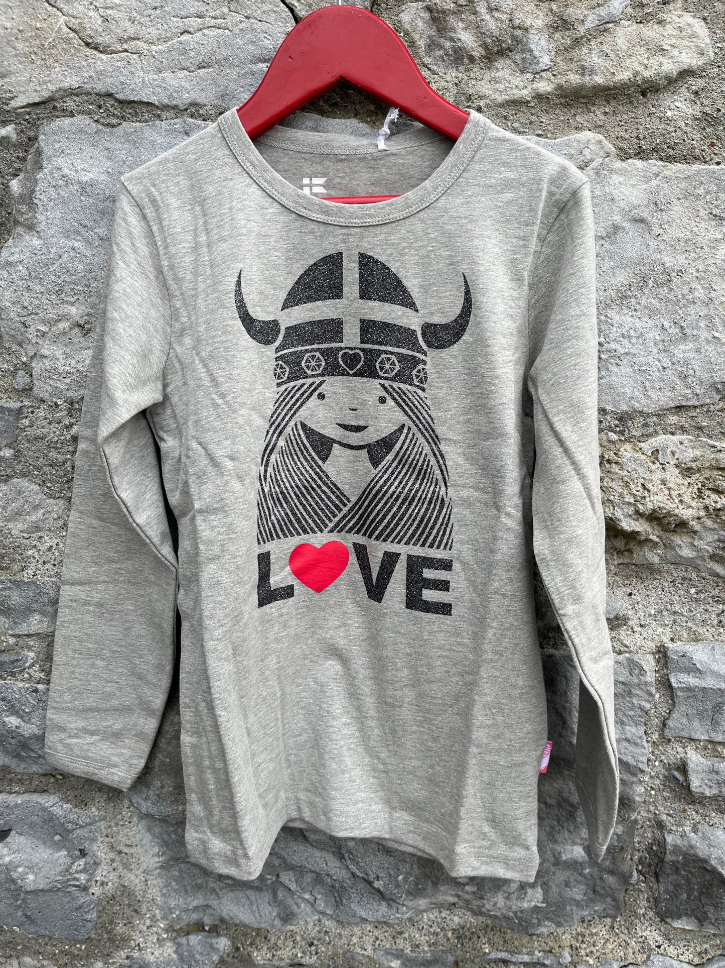 Grey love top   4-5y (104-110cm)